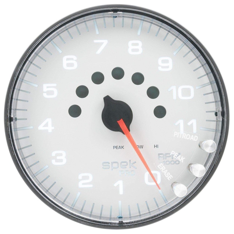 Autometer Spek-Pro 5" Tachometer W/Shift Light 11K RPM