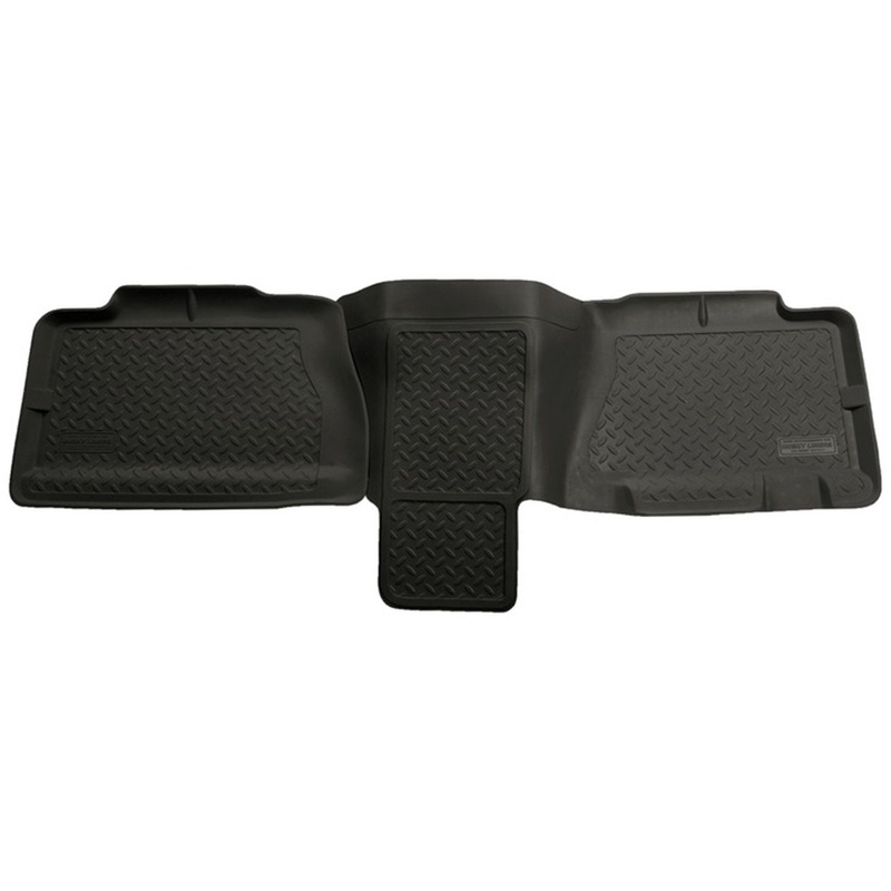 2001-2006 Chevy Suburban/Yukon XL/Denali XL Classic Style 2nd Row Black Floor Liners by Husky Liners (62751)
