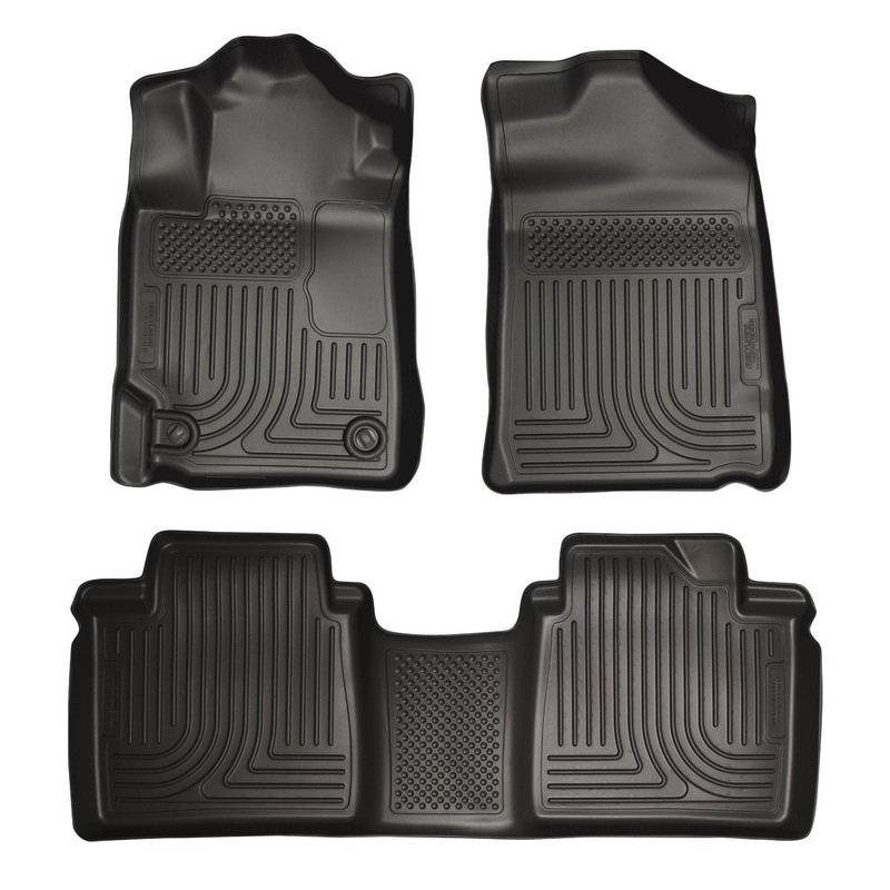 2007-2011 Toyota Camry (All) WeatherBeater Combo Black Floor Liners (One Piece for 2nd Row) by Husky Liners (98511)