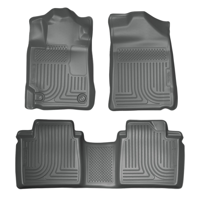 2007-2011 Toyota Camry (All) WeatherBeater Combo Gray Floor Liners (One Piece for 2nd Row) by Husky Liners (98512)