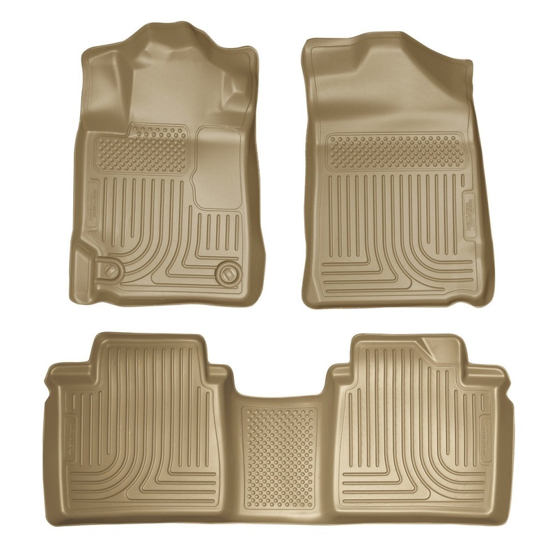 2007-2011 Toyota Camry (All) WeatherBeater Combo Tan Floor Liners (One Piece for 2nd Row) by Husky Liners (98513)