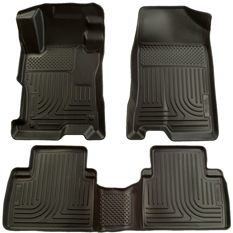 2007-2012 Nissan Altima (Non-Hybrid) WeatherBeater Combo Black Floor Liners (1pc. 2nd Row) by Husky Liners (98601)