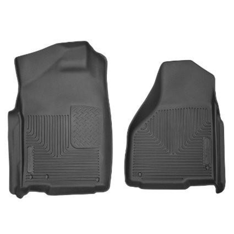 2009-2014 Dodge Ram/Ram Quad Cab X-Act Contour Black Front Floor Liners by Husky Liners (53521)