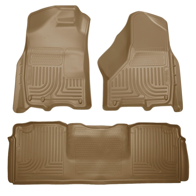 2010-2012 Dodge Ram 2500/3500 Mega Cab WeatherBeater Combo Tan Floor Liners by Husky Liners (99043)
