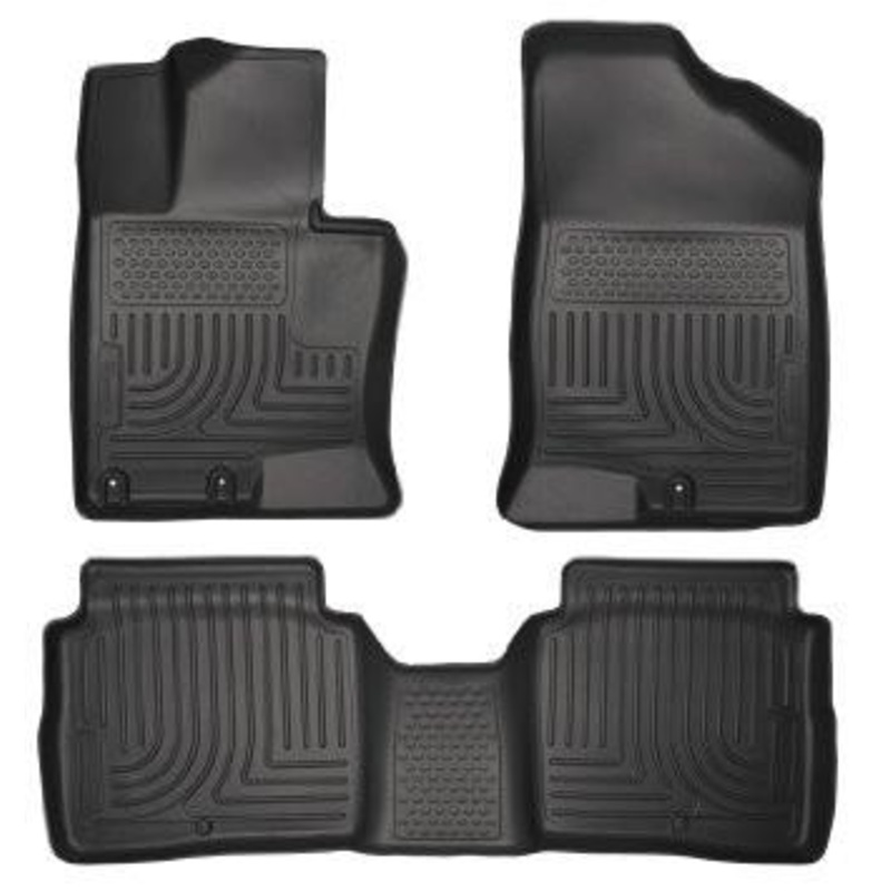 2011-2014 Kia Optima Weatherbeater Black Front & 2nd Seat Floor Liners by Husky Liners (99691)