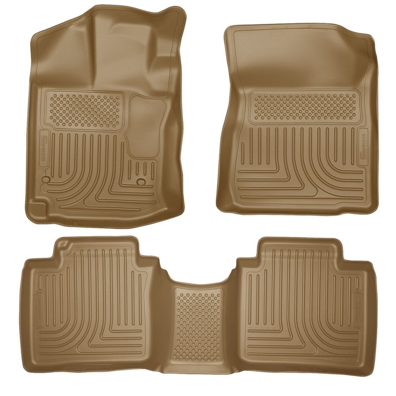 2012-2013 Toyota Venza WeatherBeater Tan Front & 2nd Seat Floor Liners by Husky Liners (99543)