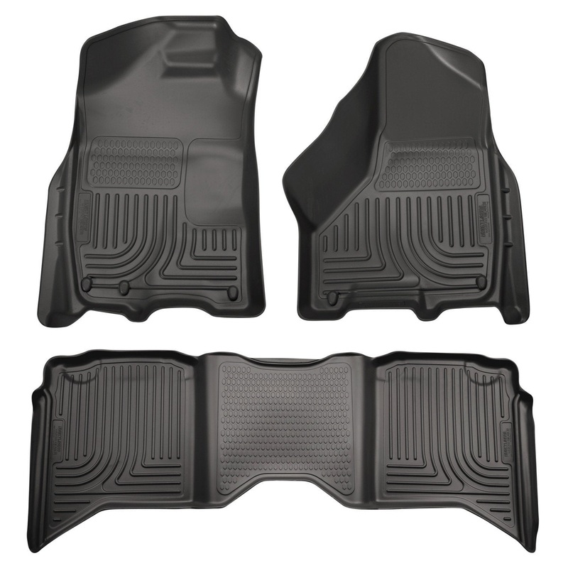 2012 Dodge Ram 1500/2500/3500 Crew Cab WeatherBeater Combo Black Floor Liners by Husky Liners (99001)