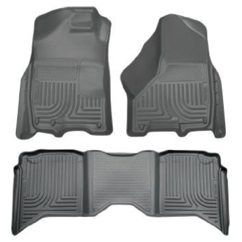 2012 Dodge Ram 1500/2500/3500 Crew Cab WeatherBeater Combo Grey Floor Liners by Husky Liners (99002)