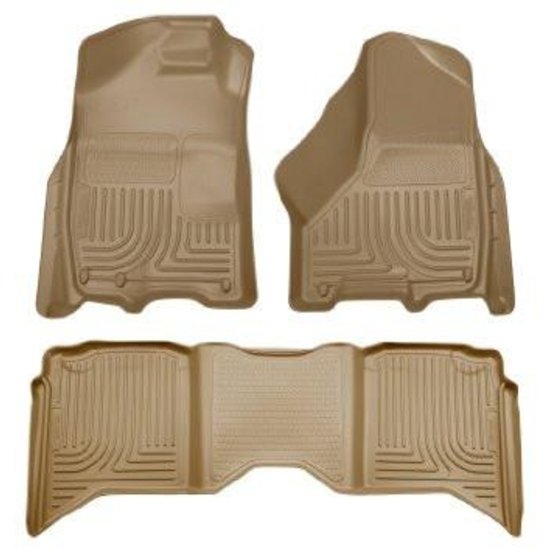 2012 Dodge Ram 1500/2500/3500 Crew Cab WeatherBeater Combo Tan Floor Liners by Husky Liners (99003)