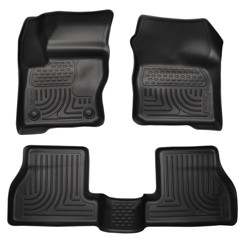2012 Ford Focus (4DR/5DR) WeatherBeater Combo Black Floor Liners by Husky Liners (98771)