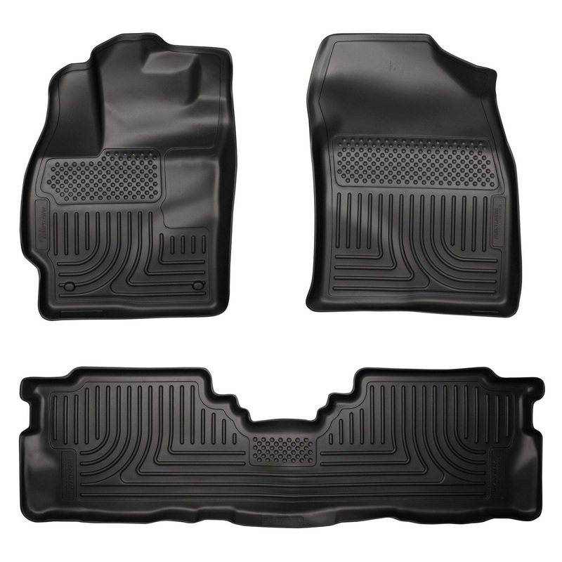 2012 Toyota Prius v WeatherBeater Combo Black Floor Liners by Husky Liners (98911)
