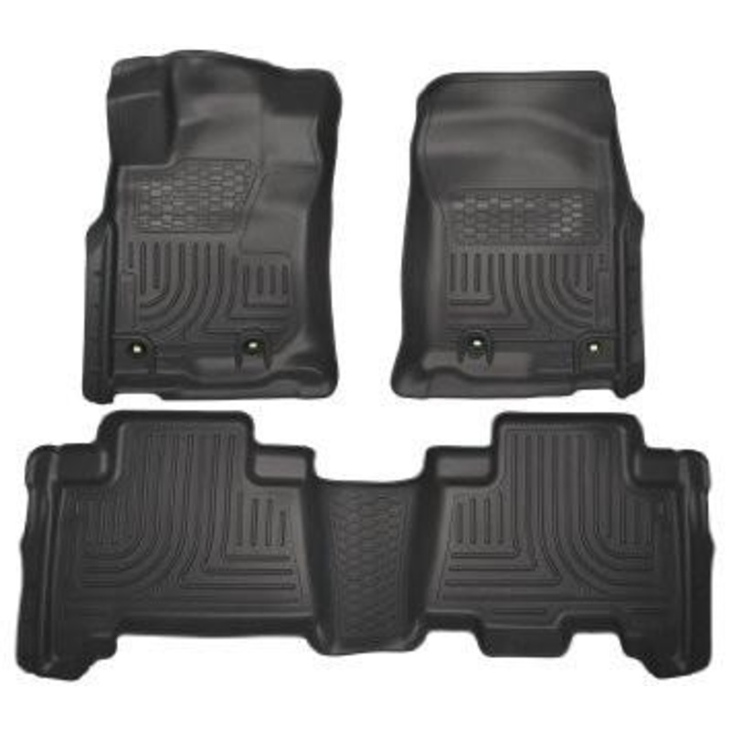 2013 Toyota 4Runner WeatherBeater Black Front & 2nd Seat Floor Liners by Husky Liners (99571)