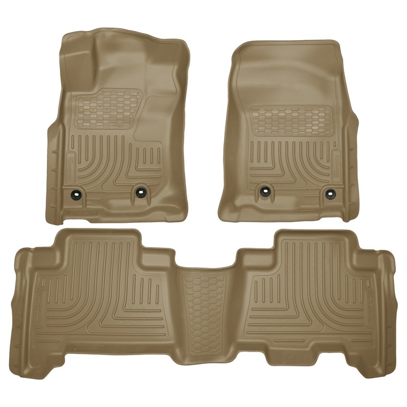 2013 Toyota 4Runner WeatherBeater Tan Front & 2nd Seat Floor Liners by Husky Liners (99573)