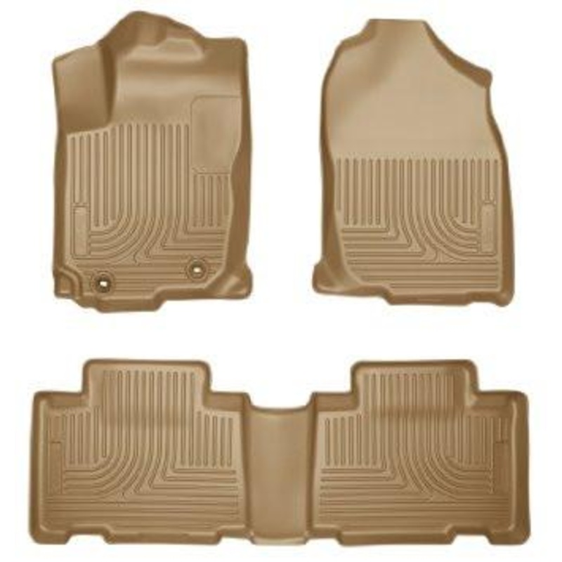 2013 Toyota RAV4 Weatherbeater Tan Front & 2nd Seat Floor Liners by Husky Liners (98973)