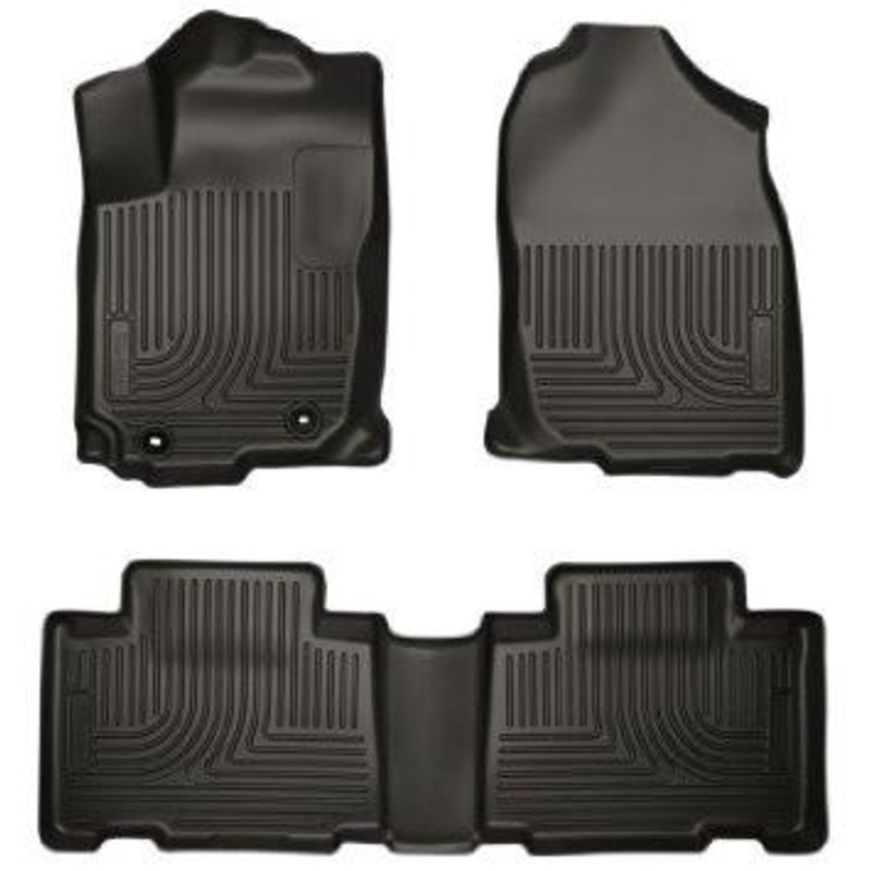 2014 Toyota Corolla Weatherbeater Black Front & 2nd Seat Floor Liners by Husky Liners (99521)