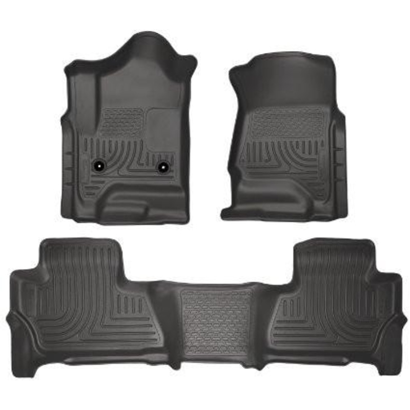 2015 Chevy/GMC Suburban/Yukon XL WeatherBeater Combo Black Front&2nd Seat Floor Liners by Husky Liners (99211)