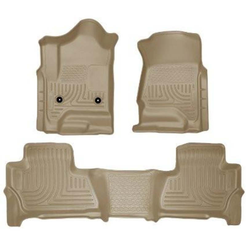 2015 Chevy/GMC Suburban/Yukon XL WeatherBeater Combo Tan Front & 2nd Seat Floor Liners by Husky Liners (99213)