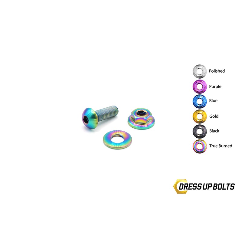 Dress Up Bolts M5 x 15mm Titanium Body Kit Hardware with Ti Nut (ACC-010-Ti)