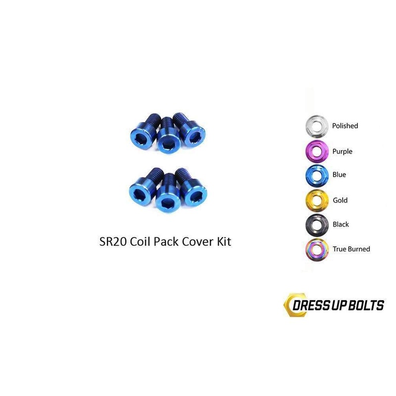 Dress Up Bolts Titanium Coil Pack Cover Kit | 1989-1995 Nissan SR20-DET (NIS-043-Ti)