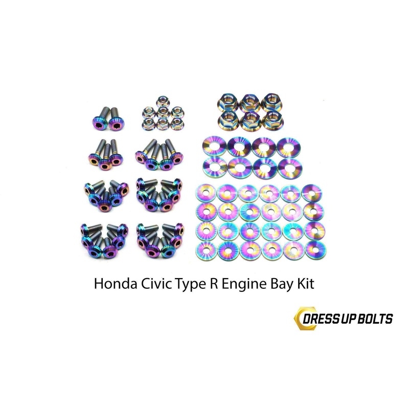 Dress Up Bolts Titanium Dress Up Bolt Full Engine Bay Kit | 2017-2021 Honda Civic Type-R  (HON-035)