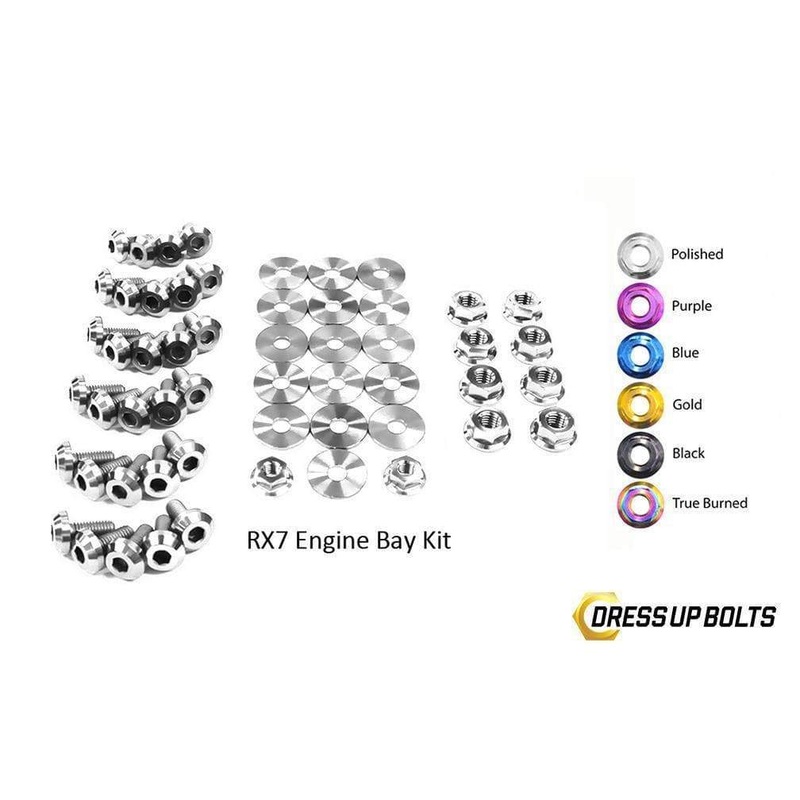 Dress Up Bolts Titanium Engine Bay Kit | 1986-1991 Mazda RX-7 FC (MAZ-008-Ti)