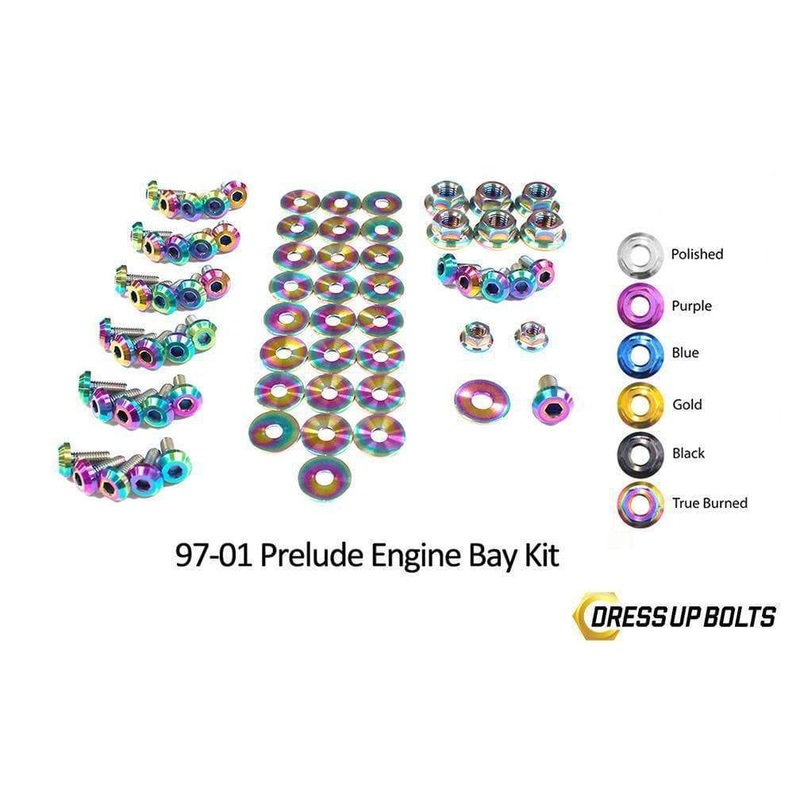 Dress Up Bolts Titanium Engine Bay Kit | 1997-2001 Honda Prelude (HON-034-Ti)