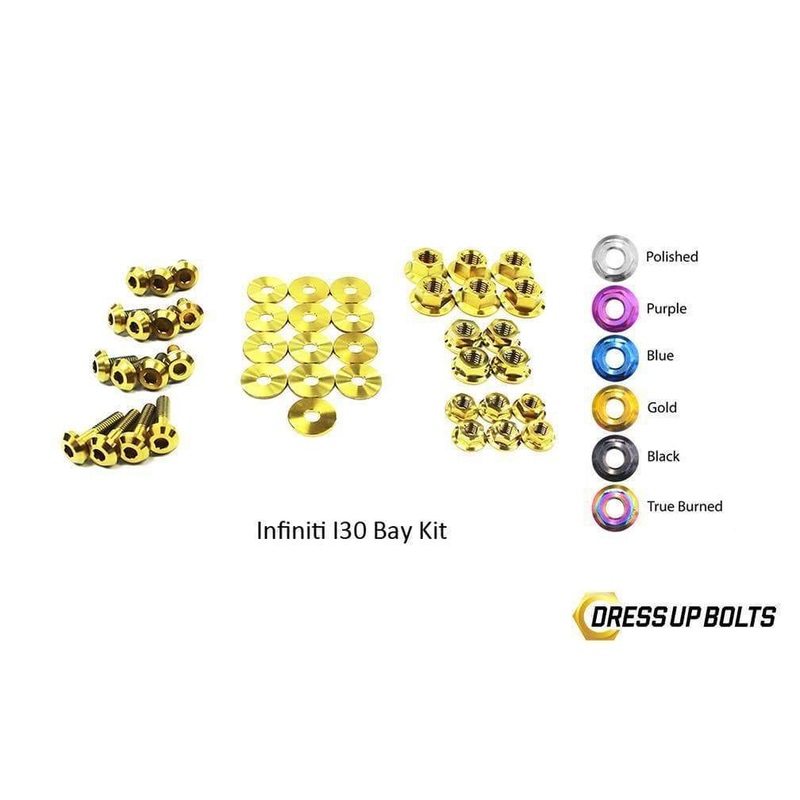 Dress Up Bolts Titanium Engine Bay Kit | 2000-2001 Infiniti I30 (NIS-049-Ti)