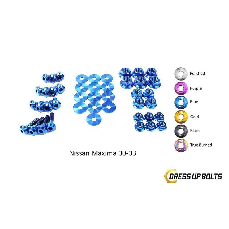 Dress Up Bolts Titanium Engine Bay Kit | 2000-2003 Nissan Maxima (NIS-047-Ti)