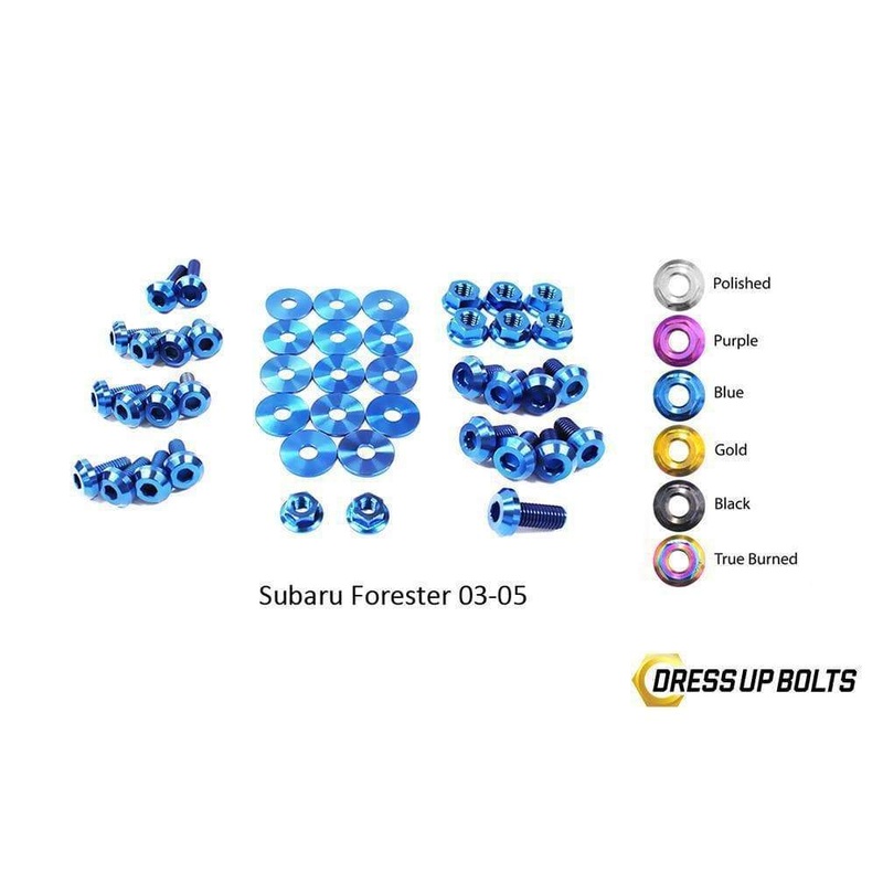 Dress Up Bolts Titanium Engine Bay Kit | 2003-2005 Subaru Forester (SUB-013-Ti)