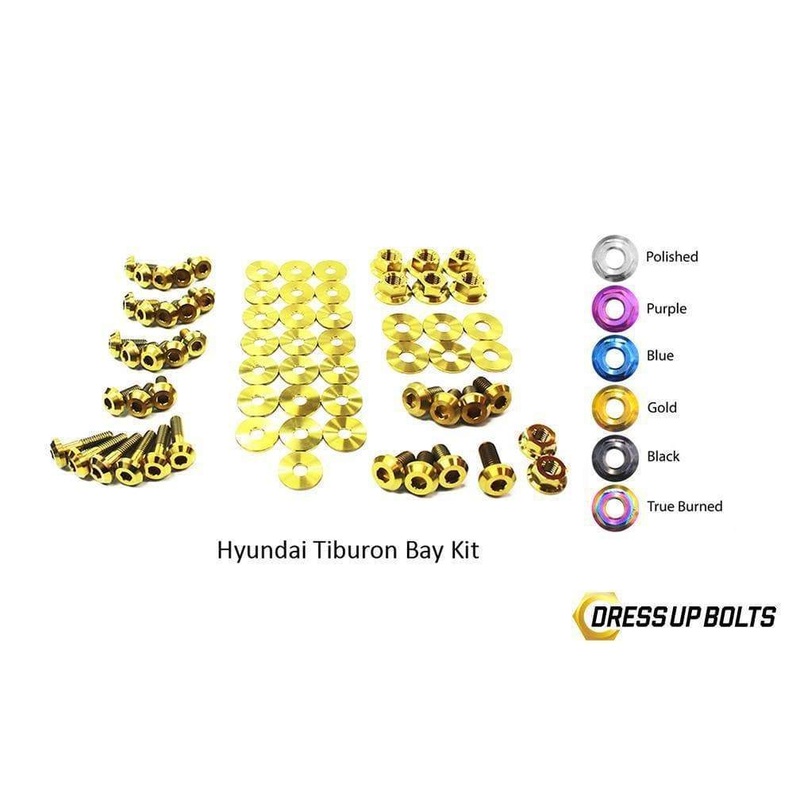 Dress Up Bolts Titanium Engine Bay Kit | 2003-2008 Hyundai Tiburon (HYU-004-Ti)