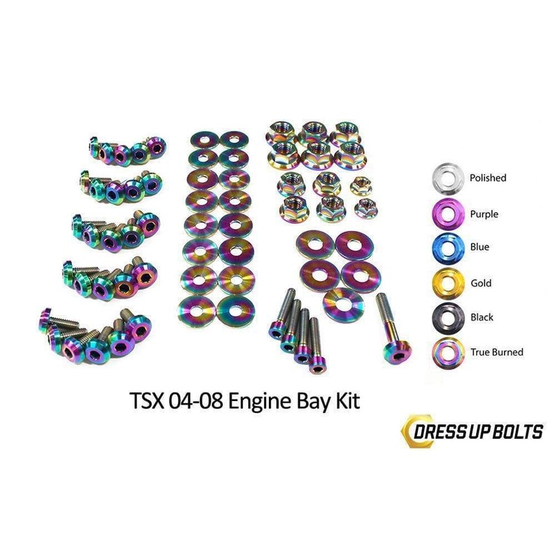 Dress Up Bolts Titanium Engine Bay Kit | 2004-2008 Acura TSX (HON-001-Ti)