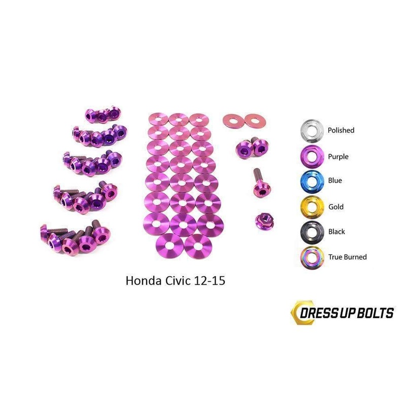 Dress Up Bolts Titanium Engine Bay Kit | 2012-2015 Honda Civic (HON-28-Ti)