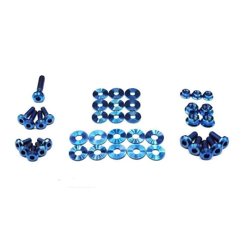 Dress Up Bolts Titanium Engine Bay Kit | 2015-2019 Ford Mustang GT (FOR-011-Ti)
