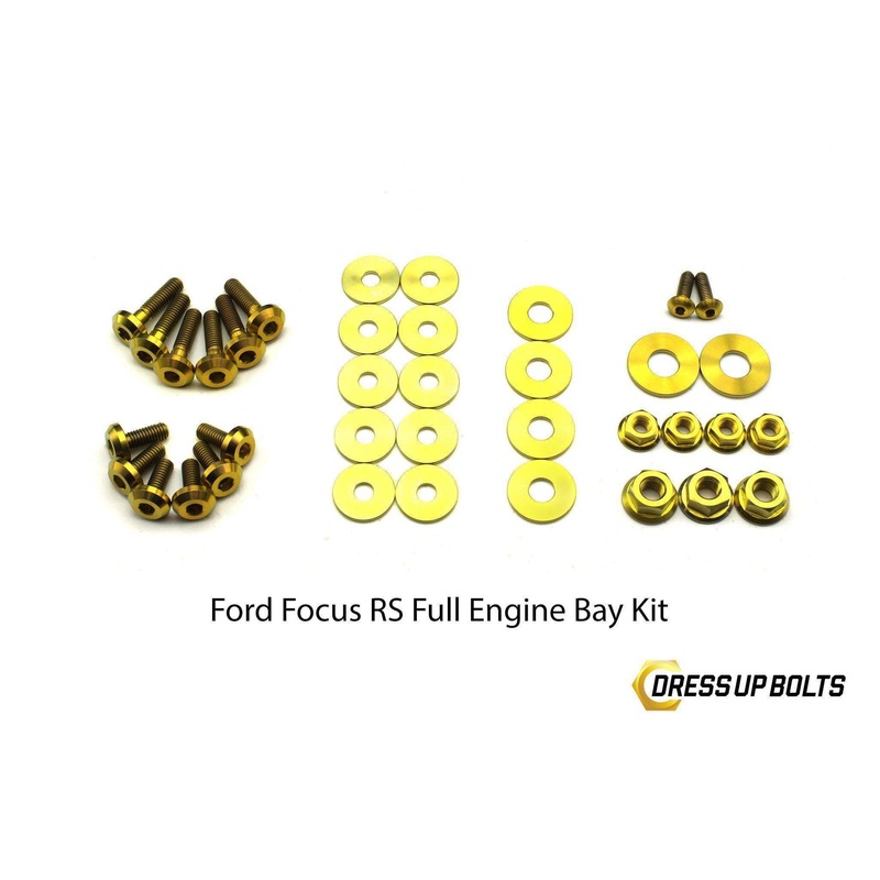 Dress Up Bolts Titanium Engine Bay Kit | 2016-2018 Ford Focus RS (FOR-014-Ti)