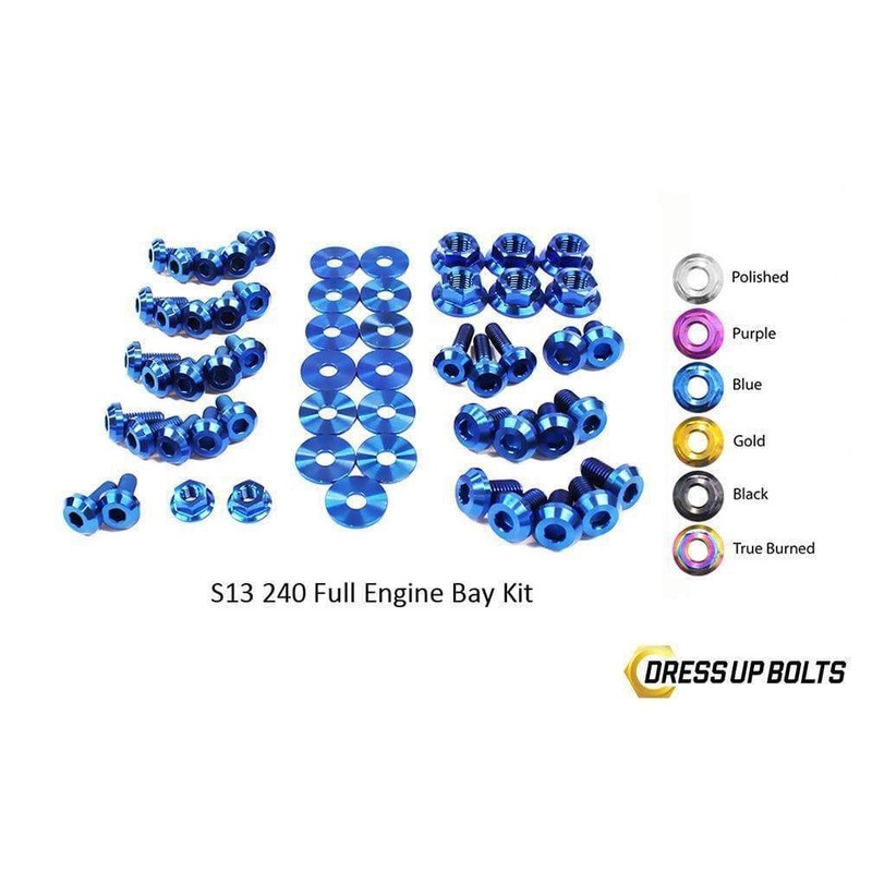 Dress Up Bolts Titanium Full Engine Bay Kit | 1989-1995 Nissan 240sx S13 (NIS-042-Ti)