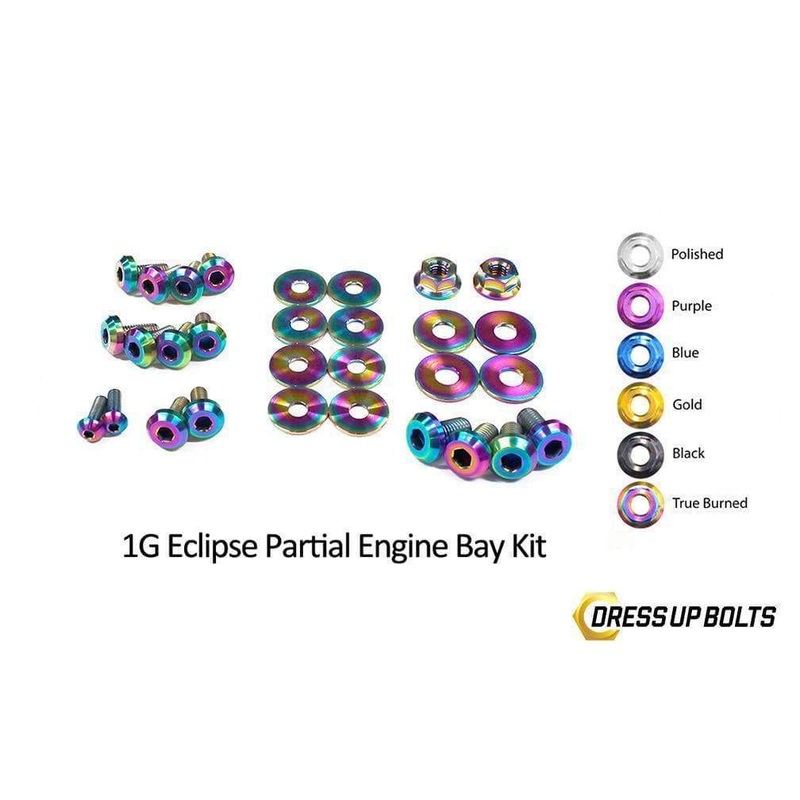 Dress Up Bolts Titanium Partial Engine Bay Kit | 1990-1994 1G DSM (MIT-014-Ti)