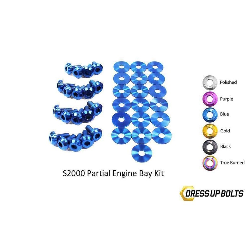 Dress Up Bolts Titanium Partial Engine Bay Kit | 2000-2009 Honda S2000 AP1/AP2 (HON-017-Ti)