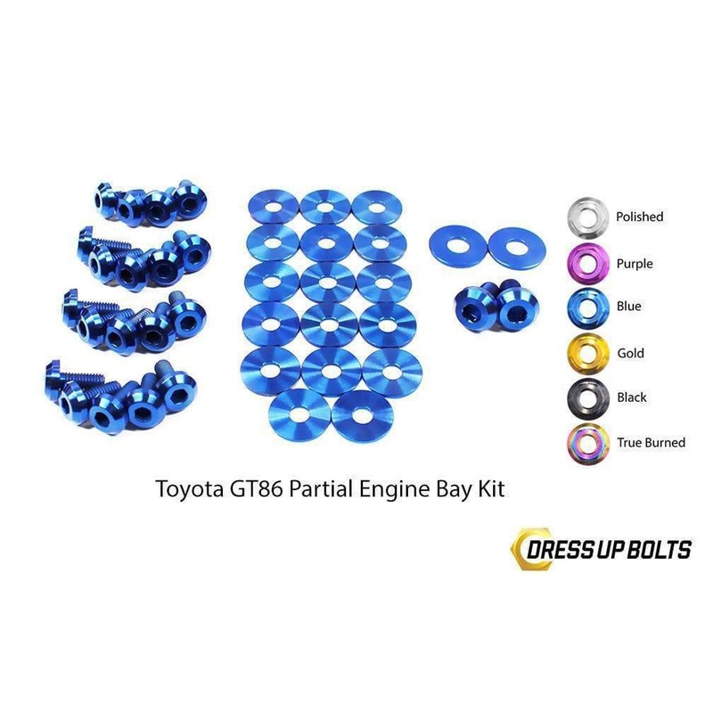 Dress Up Bolts Titanium Partial Engine Bay Kit | 2013-2021 Toyota 86 (TOY-035-Ti)