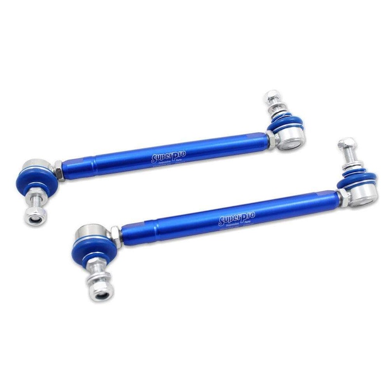 SuperPro Front Sway Bar Link Kit - Heavy Duty Adjustable | Multiple BMW Fitments (TRC10245)