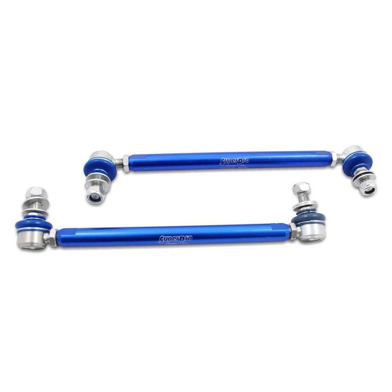 SuperPro Front Sway Bar Link Kit - Heavy Duty Adjustable | Multiple Volkswagen Fitments (TRC12265)