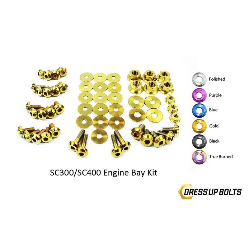 Dress Up Bolts Lexus SC300/SC400 (1992-2000) Titanium Engine Bay Kit | 1992-2000 Lexus SC300/SC400 (TOY-031-Ti)