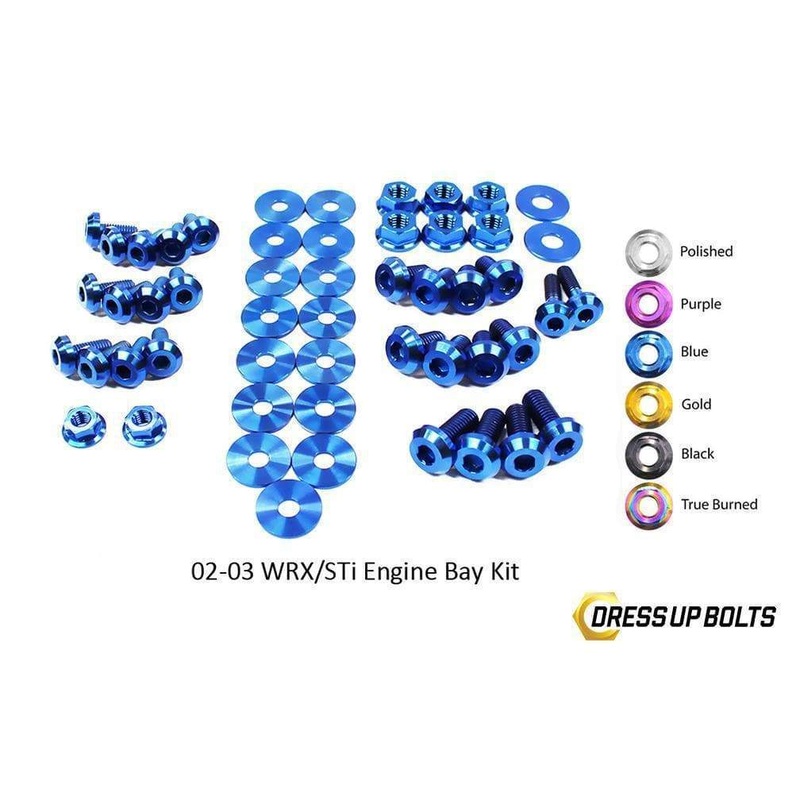 Dress Up Bolts Titanium Engine Bay Kit | 2002-2003 Subaru WRX & STI (SUB-011-Ti)