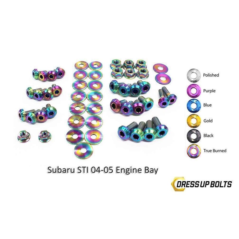 Dress Up Bolts Titanium Engine Bay Kit | 2004-2005 Subaru WRX & STI (SUB-003-Ti)