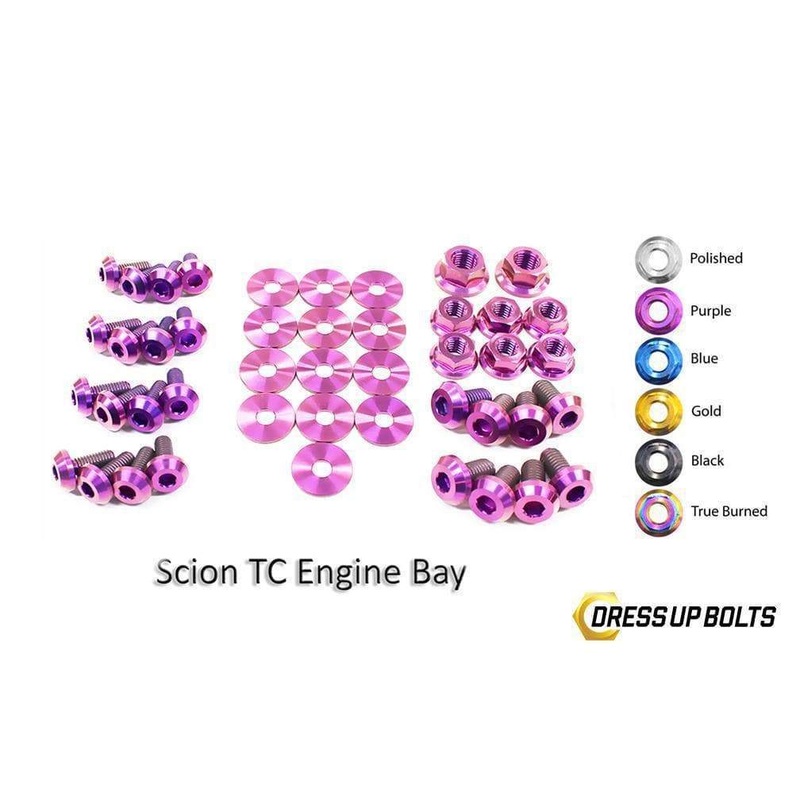 Dress Up Bolts Titanium Engine Bay Kit | 2005-2010 Scion tC (TOY-017-Ti)