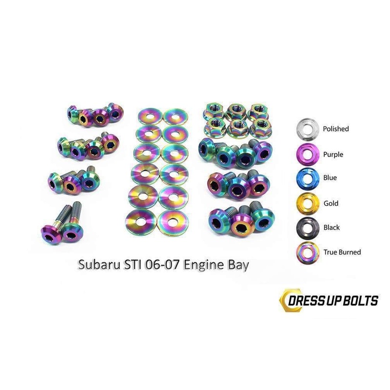 Dress Up Bolts Titanium Engine Bay Kit | 2006-2007 Subaru WRX & STI (SUB-001-Ti)