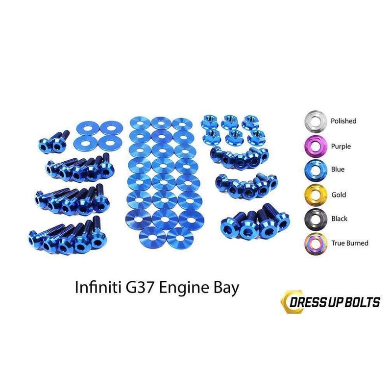 Dress Up Bolts Titanium Engine Bay Kit | 2008-2013 Infiniti G37 V36 (NIS-005-Ti)