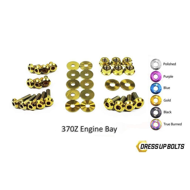 Dress Up Bolts Titanium Engine Bay Kit | 2009-2016 Nissan 370Z Z34 (NIS-012-Ti)