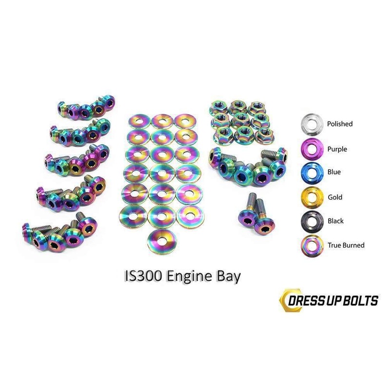 Dress Up Bolts Titanium Full Engine Bay Kit | 1998-2005 Lexus IS300 (TOY-003-Ti)