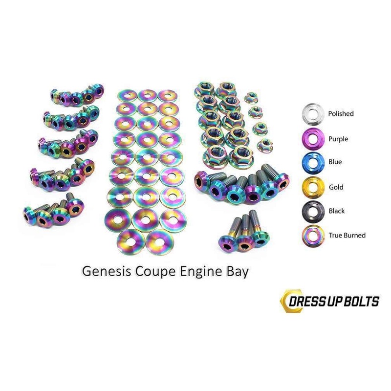 Dress Up Bolts Titanium Full Engine Bay Kit | 2009-2016 Hyundai Genesis Coupe BK (HYU-001-Ti)