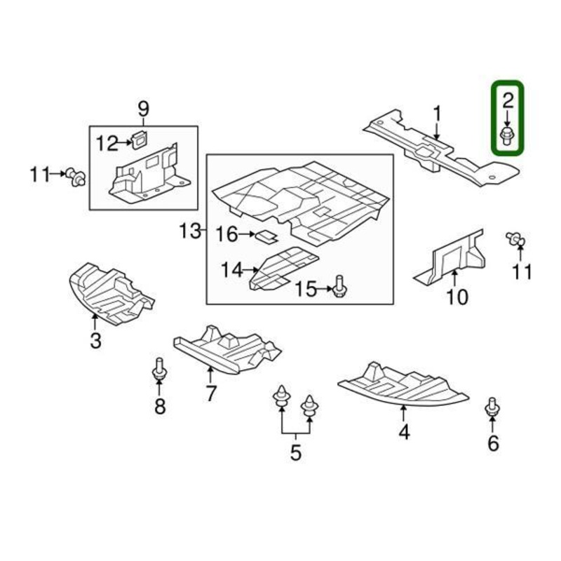 Mitsubishi OEM 8.8mm Splash Shield Clip | 2008-2015 Mitsubishi Evo X (MR200300)